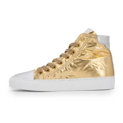 Best Baskets cuir montantes et argent Femme Femme Baskets, Sneakers