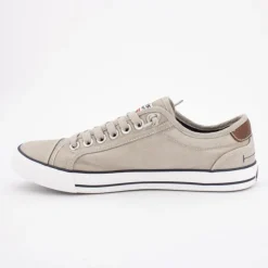 New Baskets de ville souple tissu gris à lacets Homme Baskets, Sneakers