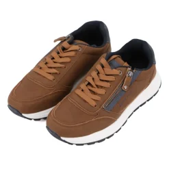 New Baskets effet daim avec zips semelle blanche Homme Homme Baskets, Sneakers