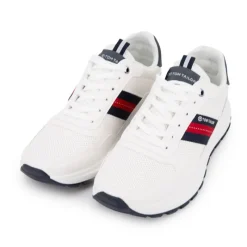 Outlet Baskets en tissu à lacets avec bandes colorées Homme Homme Baskets, Sneakers