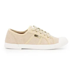 Best Baskets en toile cloruni couleur sable lacets blancs Femme Femme Baskets, Sneakers