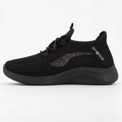 Outlet Baskets en toile couleur unie à lacets semelle épaisse Femme Femme Baskets, Sneakers