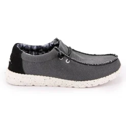 Online Baskets en toile noir et beige Homme Homme Baskets, Sneakers