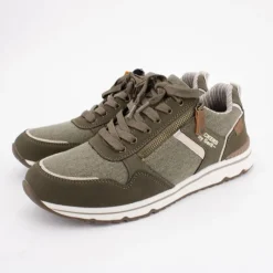 Best Baskets en toile olive avec zip Homme Homme Baskets, Sneakers
