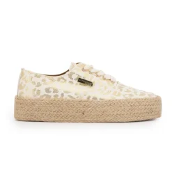 Baskets espadrille mode cosmic léopard à lacets Femme Femme Baskets, Sneakers