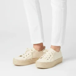Online Baskets espadrilles en toile couleur unie Femme Femme Baskets, Sneakers