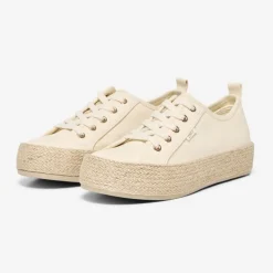 Online Baskets espadrilles en toile couleur unie Femme Femme Baskets, Sneakers