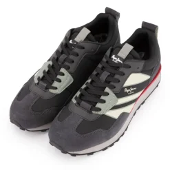 Sale Baskets foster cuir évolution avec rayures Homme Homme Baskets, Sneakers