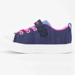 Hot Baskets imprimé à lacets roses strass avec lumière intégrée Enfant Enfant Chaussures Garçon|Chaussures Fille