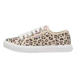 Discount Baskets imprimé léopard nicola cream coton Femme Femme Baskets, Sneakers
