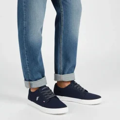 Discount Baskets mediaval en toile avec lacets à rayures Homme Homme Baskets, Sneakers