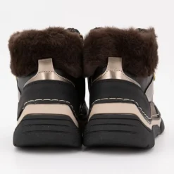 Online Baskets montantes à lacets black mokka fausse fourrure Femme Homme Baskets, Sneakers