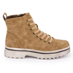 New Baskets montantes à lacets zippées semelle crantée blanche usée Femme Femme Boots, Bottines|Baskets, Sneakers