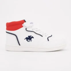 Clearance Baskets montantes avec lacets new york cheval brodé coloré Enfant Enfant Chaussures Fille|Chaussures Garçon