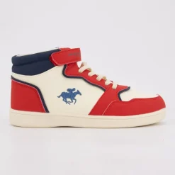 Hot Baskets montantes avec lacets new york cheval brodé coloré Enfant Enfant Chaussures Fille|Chaussures Garçon