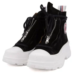 Sale Baskets montantes cuir semelle épaisse blanc Femme Femme Baskets, Sneakers