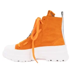 New Baskets montantes cuir semelle épaisse blanc Femme Femme Baskets, Sneakers