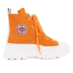 New Baskets montantes cuir semelle épaisse blanc Femme Femme Baskets, Sneakers