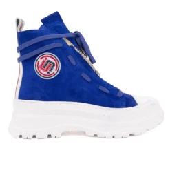 Hot Baskets montantes cuir semelle épaisse blanc Femme Femme Baskets, Sneakers