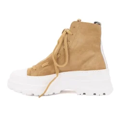 Discount Baskets montantes cuir semelle épaisse blanc Femme Femme Baskets, Sneakers