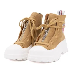 Discount Baskets montantes cuir semelle épaisse blanc Femme Femme Baskets, Sneakers