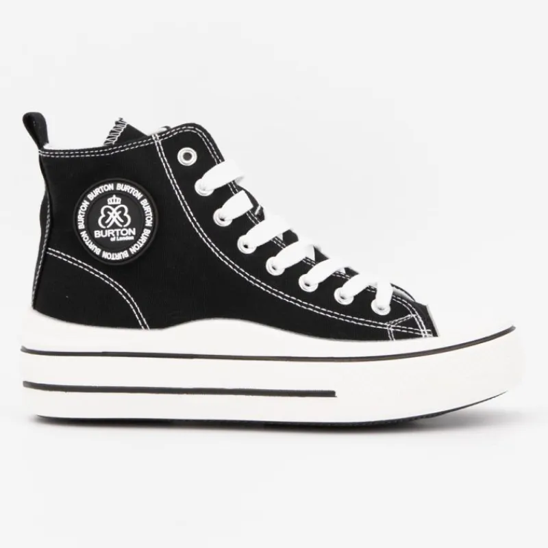 Clearance Baskets montantes toile unie melvina Femme Femme Baskets, Sneakers