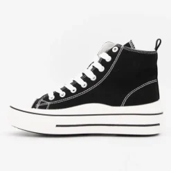 Clearance Baskets montantes toile unie melvina Femme Femme Baskets, Sneakers