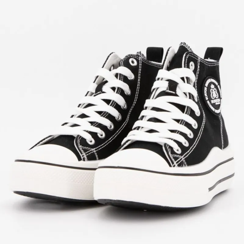 Clearance Baskets montantes toile unie melvina Femme Femme Baskets, Sneakers