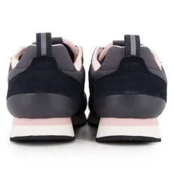 Baskets navy à lacets intérieur rose pastel Femme Femme Baskets, Sneakers