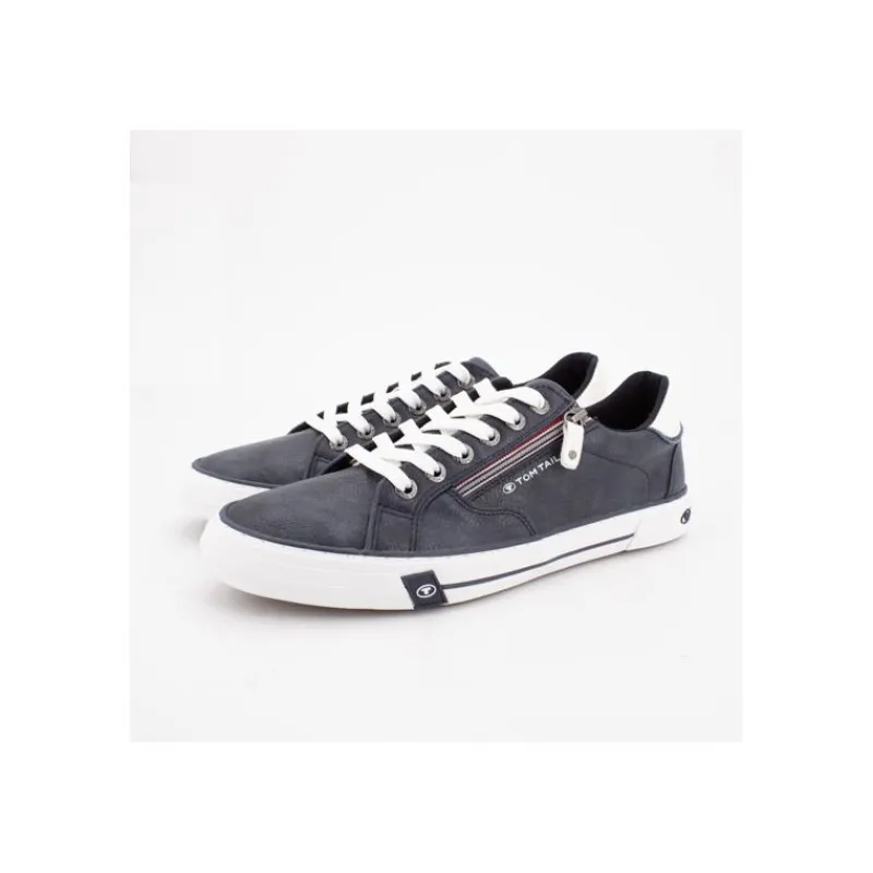 Sale Baskets navy avec fermeture éclair Homme Homme Baskets, Sneakers