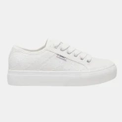 Discount Baskets noomi brodé en toile à lacets Femme Femme Baskets, Sneakers