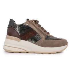 Best Baskets premium compensées motif croco avec bande de strass Femme Femme Baskets, Sneakers