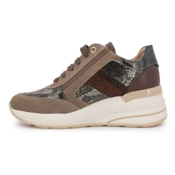 Best Baskets premium compensées motif croco avec bande de strass Femme Femme Baskets, Sneakers