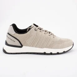 Outlet Baskets sable en tissu avec lacets Homme Homme Baskets, Sneakers