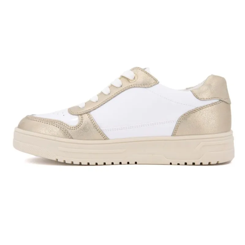 Online Baskets silver à lacets semelle crème Femme Femme Baskets, Sneakers