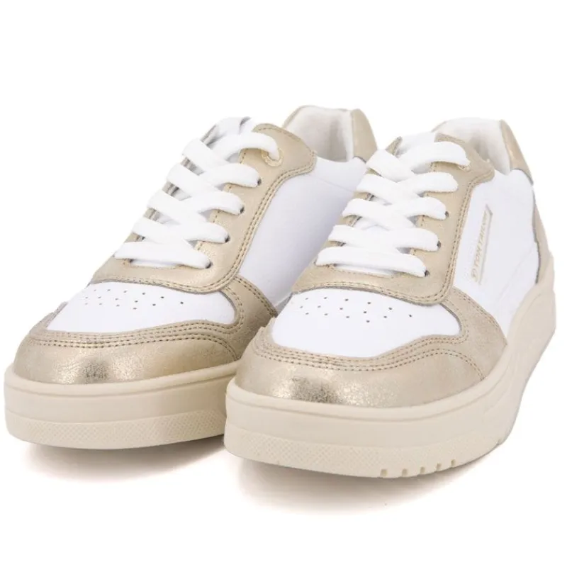Online Baskets silver à lacets semelle crème Femme Femme Baskets, Sneakers