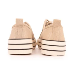 Hot Baskets toile semelle à rayures Femme Femme Baskets, Sneakers