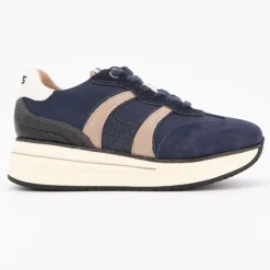 Baskets toile semelle plateforme silvia cuir à lacets Femme Femme Baskets, Sneakers