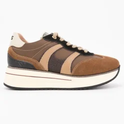 Clearance Baskets toile semelle plateforme silvia cuir à lacets Femme Femme Baskets, Sneakers