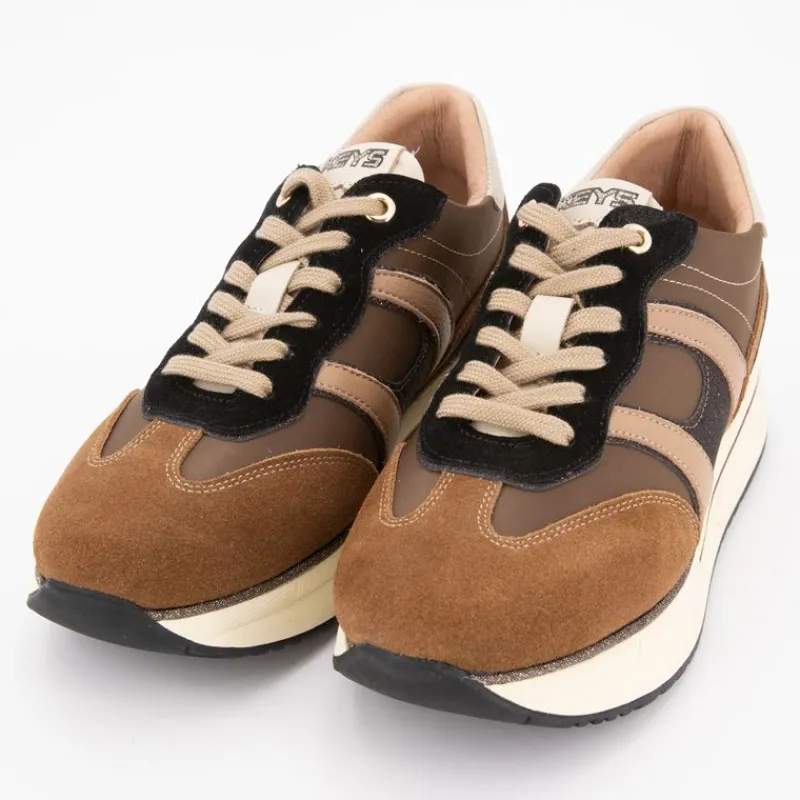 Clearance Baskets toile semelle plateforme silvia cuir à lacets Femme Femme Baskets, Sneakers