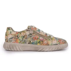 Baskets toile strass coloré avec lacets Femme Femme Baskets, Sneakers