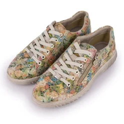 Baskets toile strass coloré avec lacets Femme Femme Baskets, Sneakers