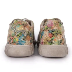 Baskets toile strass coloré avec lacets Femme Femme Baskets, Sneakers