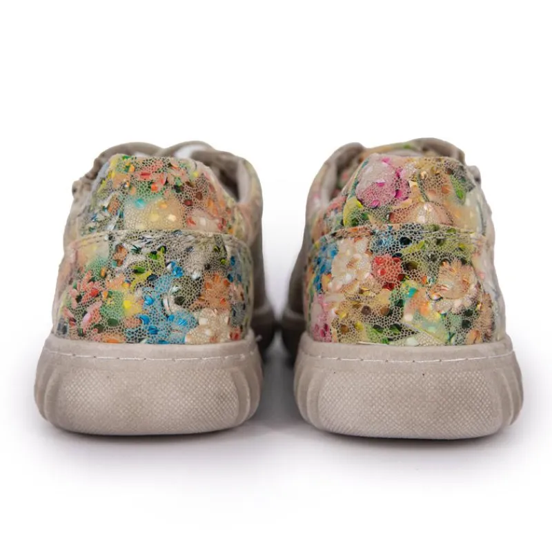 Baskets toile strass coloré avec lacets Femme Femme Baskets, Sneakers