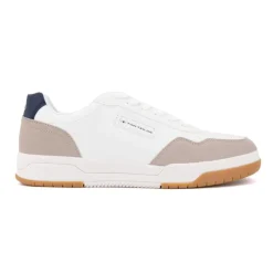 Clearance Baskets white navy effet daim semelle he Homme Homme Baskets, Sneakers
