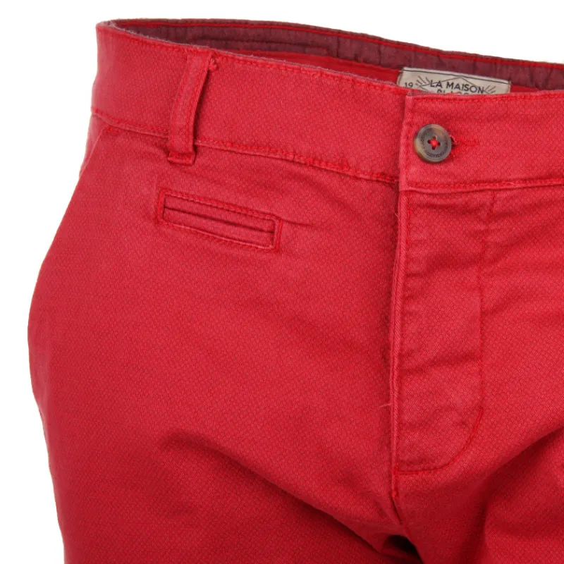 Outlet Bermuda chino coton stretch armuré Varen Homme Homme Short, Bermuda