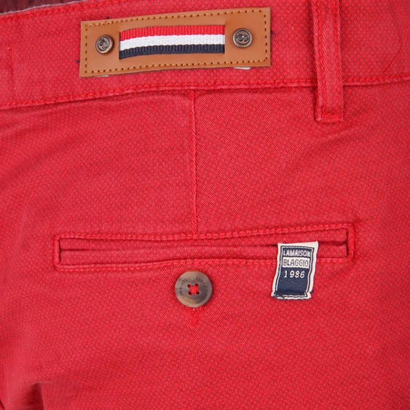 Outlet Bermuda chino coton stretch armuré Varen Homme Homme Short, Bermuda