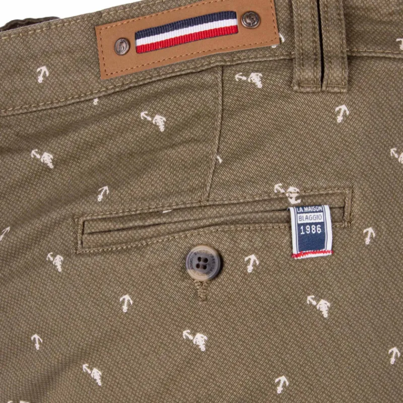 Outlet Bermuda chino imprime valon Homme Homme Short, Bermuda