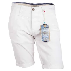 Online Bermuda chino venili coton stretch popeline revers gansé bouton Homme Homme Short, Bermuda
