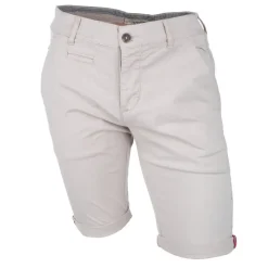 Outlet Bermuda chino venili coton stretch popeline revers gansé bouton Homme Homme Short, Bermuda